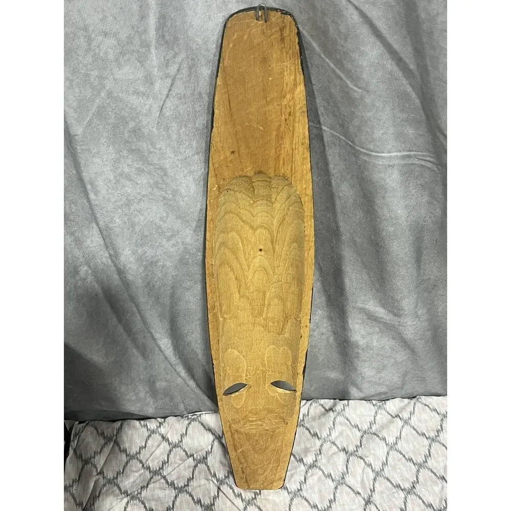 Jamaican Hand Carved Wood Face 22 ½